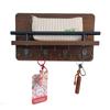 En stock, venta al por mayor de fábrica, estante para llaves de madera maciza, estante de almacenamiento de pared montado en la pared, estante de almacenamiento de llaves de entrada, estante de madera para llaves