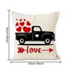Funda de almohada con estampado de coche para San Valentín, decoración navideña para el hogar, funda de almohada con estampado de lino transfronterizo, venta al por mayor