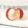 Broche Lichia Concubina Madura Pintura Sorriso Fruta Óleo Broche de Lichia Fofo Corsage Feminino de Alta Qualidade Alfinete para Terno Suéter