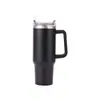 Taza Térmica de Viaje Aislada de 40 oz con Asa y Popote, Taza de Acero Inoxidable de Doble Pared al Vacío, Mantiene la Bebida Fría y Caliente, Termo para Café de Viaje