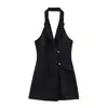 Ropa de Mujer 2026 Verano Nuevo Estilo Europeo y Americano Moda Adelgazante Hebilla de Nudo Cuello Halter Mono 2657536