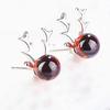 Versão coreana de S925 Sterling Silver Antlers brincos vermelhos granada estrela com um veado você meninas orelha jóias atacado