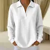 Top casual de punto gofrado de manga larga con cuello camisero para mujer, moda europea y americana 2026, desarrollado por Anno, para tiendas independientes de Amazon