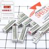 Cuchillas para depilar cejas 100 piezas Acero inoxidable Cuchillas de afeitar para cejas Maquillador Afeitadora de cejas Herramienta de belleza Cuchillas corrugadas