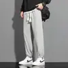Pantalones Casuales de Moda Trendy para Hombre de Pierna Recta Cortos de Corte Holgado para Primavera y Otoño Pantalones Deportivos Color Sólido Ligeramente Elásticos Estilo Juvenil