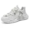 Zapatos de Moda para Hombre Estilo Coreano Color Sólido Suela Gruesa Zapatos de Papá Malla Transpirable para Exteriores Tenis Diseño Estudiantil Tendencia Zapatos para Hombre