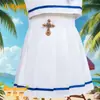 Sword Art Online Asuna Cos Disfraz Bidimensional Anime Disfraz Asuna Traje de Marinero Disfraz de Performance Cosplay