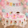 Decoraciones para fiesta de cumpleaños temáticas de postres y dulces de verano transfronterizos: guirnaldas de banderas, pancartas de conos de helado, decoraciones colgantes en espiral, adornos para pasteles y artículos de exhibición