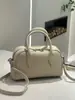 Suministro Exclusivo Transfronterizo de Bolsos de Piel de Vaca de Primera Capa para Mujer, Bolsos de Mano Sencillos para el Trabajo, Bolsos de Hombro Cruzados, Bolsos tipo Concha de Colores Macarrón