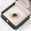 Primavera y Verano Nuevo Estilo Chino Elegante Broche Flor Begonia Esmalte Lujoso Esmeralda Pin para Traje Corsage de Alta Gama