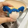Llavero de lana hecho a mano con ganchillo, oso cachorro creativo, adornos para bolso, accesorios de ganchillo, colgante pequeño de punto DIY