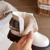 Botas curtas Martin para meninas 2026 Outono/Inverno Novo Estilo Veludo Plus Lolita Xadrez Renda Princesa Infantil Botas de Couro com Solado Macio
