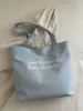 Bolsa de Tote Bordada con Letra Simple y Elegante para Mujer 2025 Nueva Gran Capacidad Casual Versátil Bolso de Mano para Viajes al Trabajo Bolso de Hombro