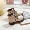 Botas tipo Martin para niña, nueva colección de invierno 2026, botas infantiles con forro de felpa, cálidas botas de algodón para niñas pequeñas, con cremallera lateral, para bebés