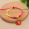 Bienes de Fábrica Rouheng Festival del Bote del Dragón Cuerda Roja Cuerda de Colores Pulsera Estilo Étnico Tejido a Mano Cuerda Roja Cuerda de Colores Bolsita Pulsera