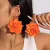 Amazon Transfronterizo Aretes de Girasol Fresco y Rosa Flor Grande Foto Vacaciones Dulces Coloridos Aretes de Flores para Mujeres