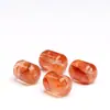 Hongchu Cristal Ágata Roja Natural Barril Flor Cuentas Sueltas Forma Irregular Columna de Ágata Roja Accesorios para Joyería Venta al por Mayor