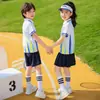 Uniformes de Jardín de Infancia de Verano, Ropa de Manga Corta de Secado Rápido, Ropa de Rendimiento Estilo Universitario, Uniformes de Clase de Primer Grado, Uniformes de Escuela Primaria