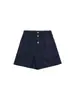 EVER TRUE Shorts de Algodão 100% Perna Larga Feminino 2025 Verão Novo Coreano Solto Cadarço 63941
