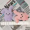 Peluche de Conejo de Orejas Rizadas, Accesorios Colgantes de Broche de Conejo de Orejas Plegadas, Muñeco Suave Lindo, Zapatos de Conejito, Calcetines, Accesorios para la Cabeza DIY. Accesorios