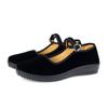 Zapatos de tela de Pekín antiguos zapatos de mujer zapatos individuales para baile cuadrado zapatos de trabajo antideslizantes de suela blanda zapatos de trabajo para hotel negros zapatos de madre planos