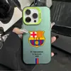 Funda para Teléfono Móvil Iphone17 de Club de Fútbol Adecuada para Apple 16Promax13 Europea y Americana 15 Creativa 14 Color Plata