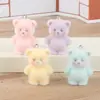 Resina Flocada Creativa Dibujos Animados Lindo Oso Llavero para Teléfono Móvil Bolso DIY Aretes Collar Colgante