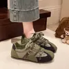 Zapatos deportivos ligeros, nuevos zapatos casuales para mujer que aumentan la altura, versátiles, de bloques de color, retro, de suela plana, estilo Forrest Gump, zapatos para mujer 2026