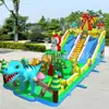 Novo equipamento inflável grande de diversão ao ar livre para crianças 120 escorregador plano Parque trampolim Castelo móvel Tanque de peixes