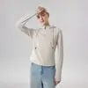 Cardigã de Tricô Macio com Capuz Estilo Coreano para Mulheres, Manga Longa Escovado Quente com Zíper Slim-Fit Camada Base