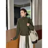 Nuevo Abrigo de Punto para Mujer Otoño 2026 con Cuello Alto, Cintura Ajustada con Lazo, Top Delgado y Elegante, Venta al por Mayor y Distribución