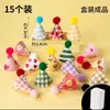 Decoración de pastel de cumpleaños estilo Ins sombrero de pompón mini adorno lindo caricatura moño sombrero pequeño adorno para pastel