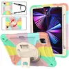 Funda para iPad Pro de 11 pulgadas Apple con Soporte Giratorio Ranura para Lápiz Adsorbente Funda Protectora a Prueba de Tres Elementos Correa para el Hombro Moderna