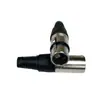 Conector XLR Fêmea Suíço Xlr 3 Pinos Niquelado Xlr3P Adequado para Microfone Mixer Amplificador Plug