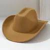 Sombrero Vaquero Occidental de Fieltro Suave para Hombre y Mujer Sombrero Casual de Ala Ligera Simple Sombrero Jazz Estilo Europeo y Americano