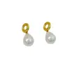 Nuevos Pendientes Franceses Retro Estilo Palacio Círculo Hueco Diseño de Nicho Pendientes de Gama Alta para Mujer