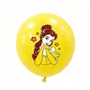 Amazon Transfronterizo Globos con Estampado de Cuatro Princesas Fiesta de Cumpleaños Infantil Dibujos Animados Princesa Globos de Látex Mayoreo
