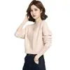 Suéter de gola V cruzada outono e inverno malha nova moda outono top de cintura alta top de base feminino
