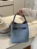 Bolso Cubo de Mezclilla de Mano para Mujer 2026 Verano Nuevo Bolso de Gran Capacidad Bolso Cruzado Versátil Casual