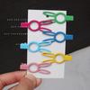 Estilo coreano diy colorido lindo niños pintura 4.1cm clip de palabra moda clip de pico de pato accesorios de joyería al por mayor