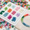 Cadena cilíndrica de 6 mm mismo estilo para teléfono móvil ins joyería con cuentas accesorios hechos a mano cuentas sueltas acrílico degradado multicolor cuentas sólidas