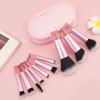 Traje de 10 mini brochas de maquillaje portátiles para base, sombra de ojos, pestañas, herramientas de maquillaje de belleza, brocha de maquillaje compacta al por mayor