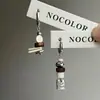 Pendientes Asimétricos Hechos a Mano de Nuevo Estilo Chino con Cuentas, Pendientes de Diseño Nicho para Mujer, Pendientes Geométricos Simples de Estilo Nacional