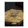 Anillo Abierto de Mahjong Retro Antiguo y de la Suerte Estilo Chino para Niñas Diseño de Nicho Sentido del Estilo ins Anillo Ajustable