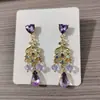 Oferta Especial Novos Brincos de Vidro Gota d'Água com Franjas Elegantes Estilo Francês Retro Design de Nicho Simples Exquisitos Brincos de Alta Qualidade