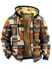2026 Inverno Pelúcia Acolchoado Estilo Étnico Temporada Forro de Camada Dupla Fleece Grosso Jaqueta de Algodão Zíper Bolso Patch Casaco Quente de Algodão