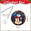 TYU549-568 Colgante Navidad Yeti Acrílico Cadena de Hierro Colgante Vacaciones Ventana Porche Adorno Decorativo