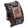 Jóias transfronteiriças europeias e americanas Nordic Viking Axe Pulseira de couro masculina Pulseira de pirata dominadora personalizada