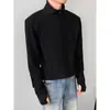 Capa base de fábrica para hombre Otoño e Invierno Media cremallera Cuello alto Manga larga Camiseta Fitness Deportes Sudadera interior cálida