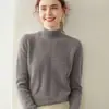 Nueva Camiseta Base de Punto de Cachemira Otoño/Invierno 2026 para Mujer, Manga Larga, Cuello Medio Alto, Corte Holgado, Top Cálido, Estilo Grueso para Vestir en Capas